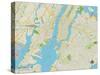 Political Map of New York City, NY-null-Stretched Canvas