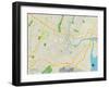 Political Map of Newark, NJ-null-Framed Art Print