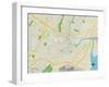 Political Map of Newark, NJ-null-Framed Art Print