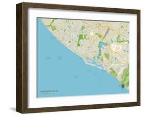 Political Map of Newport Beach, CA-null-Framed Art Print