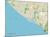 Political Map of Newport Beach, CA-null-Mounted Art Print