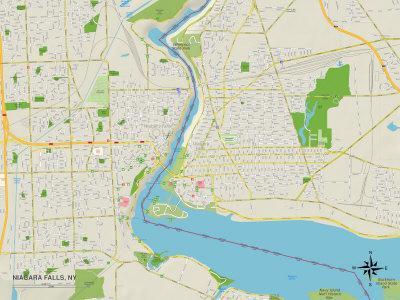 Niagara Falls Ny Map Political Map Of Niagara Falls, Ny' Prints | Allposters.com