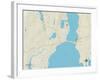 Political Map of Niantic, CT-null-Framed Art Print