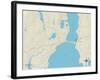 Political Map of Niantic, CT-null-Framed Art Print