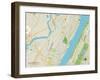 Political Map of North Bergen, NJ-null-Framed Art Print