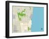 Political Map of North Chicago, IL-null-Framed Art Print