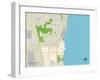 Political Map of North Chicago, IL-null-Framed Art Print