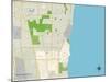 Political Map of North Chicago, IL-null-Mounted Art Print