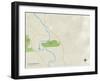 Political Map of North Conway, NH-null-Framed Art Print