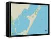 Political Map of North Key Largo, FL-null-Framed Stretched Canvas
