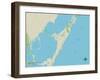 Political Map of North Key Largo, FL-null-Framed Art Print