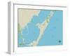 Political Map of North Key Largo, FL-null-Framed Art Print