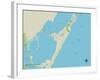 Political Map of North Key Largo, FL-null-Framed Art Print