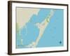 Political Map of North Key Largo, FL-null-Framed Art Print