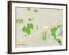 Political Map of North Olmsted, OH-null-Framed Art Print