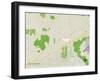 Political Map of North Olmsted, OH-null-Framed Art Print