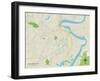 Political Map of Northampton, MA-null-Framed Art Print