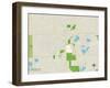 Political Map of Northville, MI-null-Framed Art Print