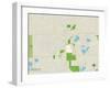 Political Map of Northville, MI-null-Framed Art Print