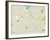 Political Map of Novi, MI-null-Framed Art Print