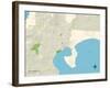 Political Map of Oak Harbor, WA-null-Framed Art Print