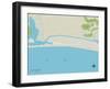 Political Map of Oak Island, NC-null-Framed Art Print