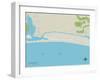 Political Map of Oak Island, NC-null-Framed Art Print