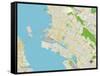 Political Map of Oakland, CA-null-Framed Stretched Canvas