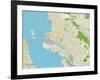 Political Map of Oakland, CA-null-Framed Art Print