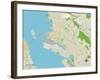 Political Map of Oakland, CA-null-Framed Art Print