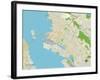 Political Map of Oakland, CA-null-Framed Art Print