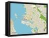 Political Map of Oakland, CA-null-Framed Stretched Canvas