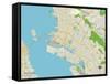 Political Map of Oakland, CA-null-Framed Stretched Canvas