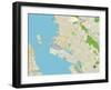 Political Map of Oakland, CA-null-Framed Art Print