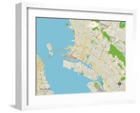 Political Map of Oakland, CA-null-Framed Art Print