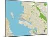 Political Map of Oakland, CA-null-Mounted Art Print