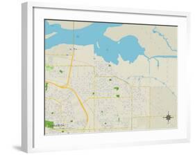 Political Map of Oakley, CA-null-Framed Art Print