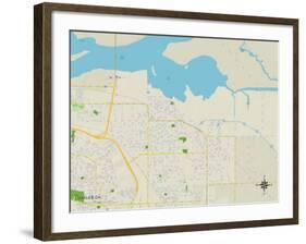 Political Map of Oakley, CA-null-Framed Art Print