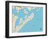 Political Map of Ocean City, NJ-null-Framed Art Print