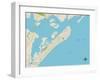 Political Map of Ocean City, NJ-null-Framed Art Print