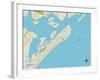 Political Map of Ocean City, NJ-null-Framed Art Print