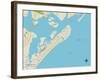 Political Map of Ocean City, NJ-null-Framed Art Print