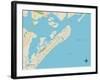 Political Map of Ocean City, NJ-null-Framed Art Print