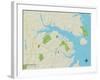 Political Map of Ocean Pines, MD-null-Framed Art Print