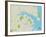 Political Map of Ocean Pines, MD-null-Framed Art Print