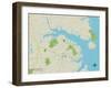 Political Map of Ocean Pines, MD-null-Framed Art Print