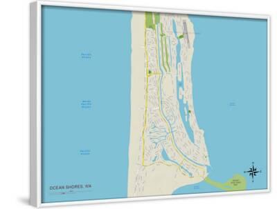 'Political Map of Ocean Shores, WA' Prints | AllPosters.com