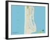 Political Map of Ocean Shores, WA-null-Framed Art Print