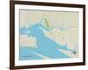 Political Map of Ocean Springs, MS-null-Framed Art Print