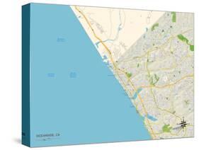 Political Map of Oceanside, CA-null-Stretched Canvas